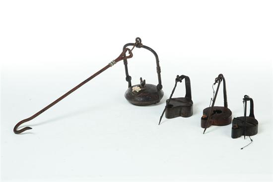 FOUR LAMPS.  American  19th century