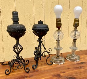 Four lamps including a pair of