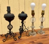 Four lamps including a pair of