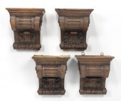 Four Large Carved Wood Bracket
