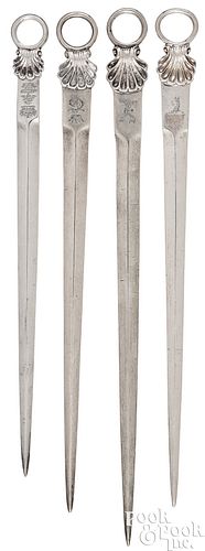 FOUR LARGE GEORGIAN SILVER
