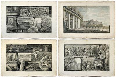 Four large Luigi Rossini engravings