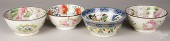 FOUR LARGE PEARLWARE BOWLSFour