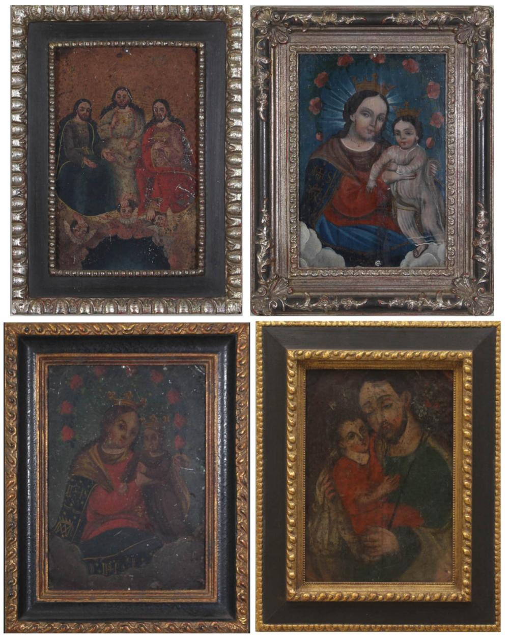 FOUR LATIN AMERICAN RETABLOSFOUR