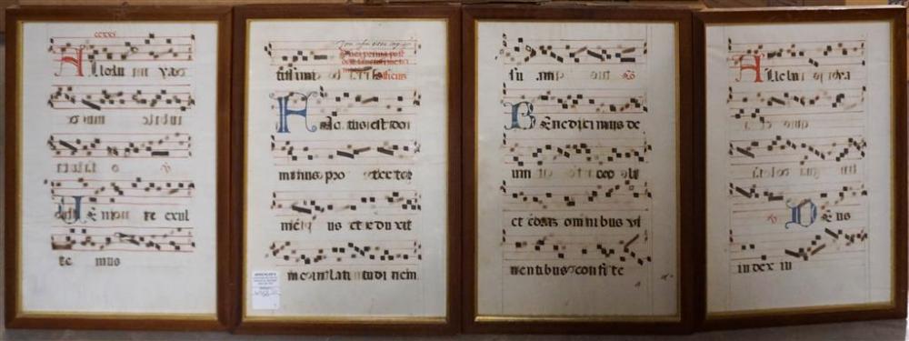 FOUR LATIN MUSICAL SCORES, INK ON