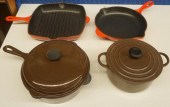 FOUR LE CREUSET ENAMEL COOKING