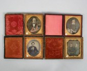 Four leather daguerreotype cas
