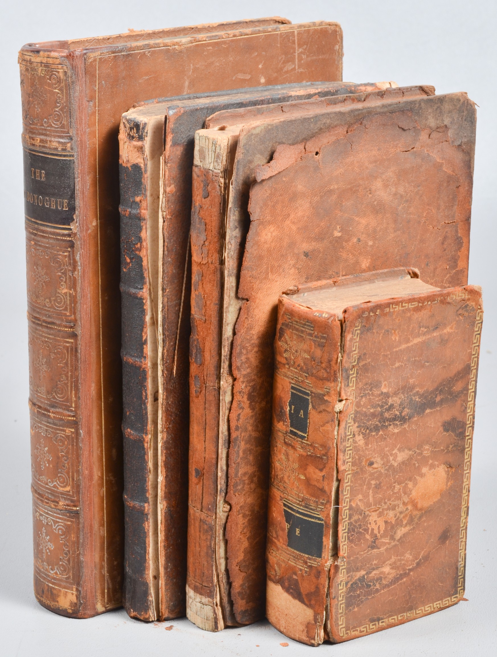 Four leatherbound Books, 18th and