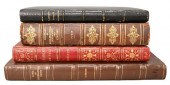 FOUR LEATHERBOUND BOOKSFour Le