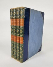 FOUR LEATHERBOUND VOLUMES: A H
