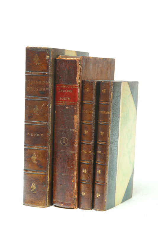 FOUR LEATHERBOUND VOLUMES. 