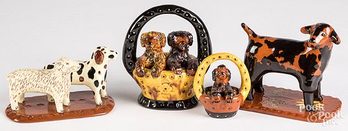 FOUR LESTER BREININGER REDWARE