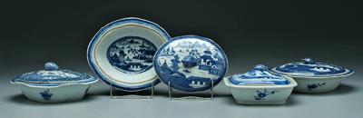 Four lidded Canton serving