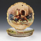 FOUR LIMOGES PORCELAIN CHARGER