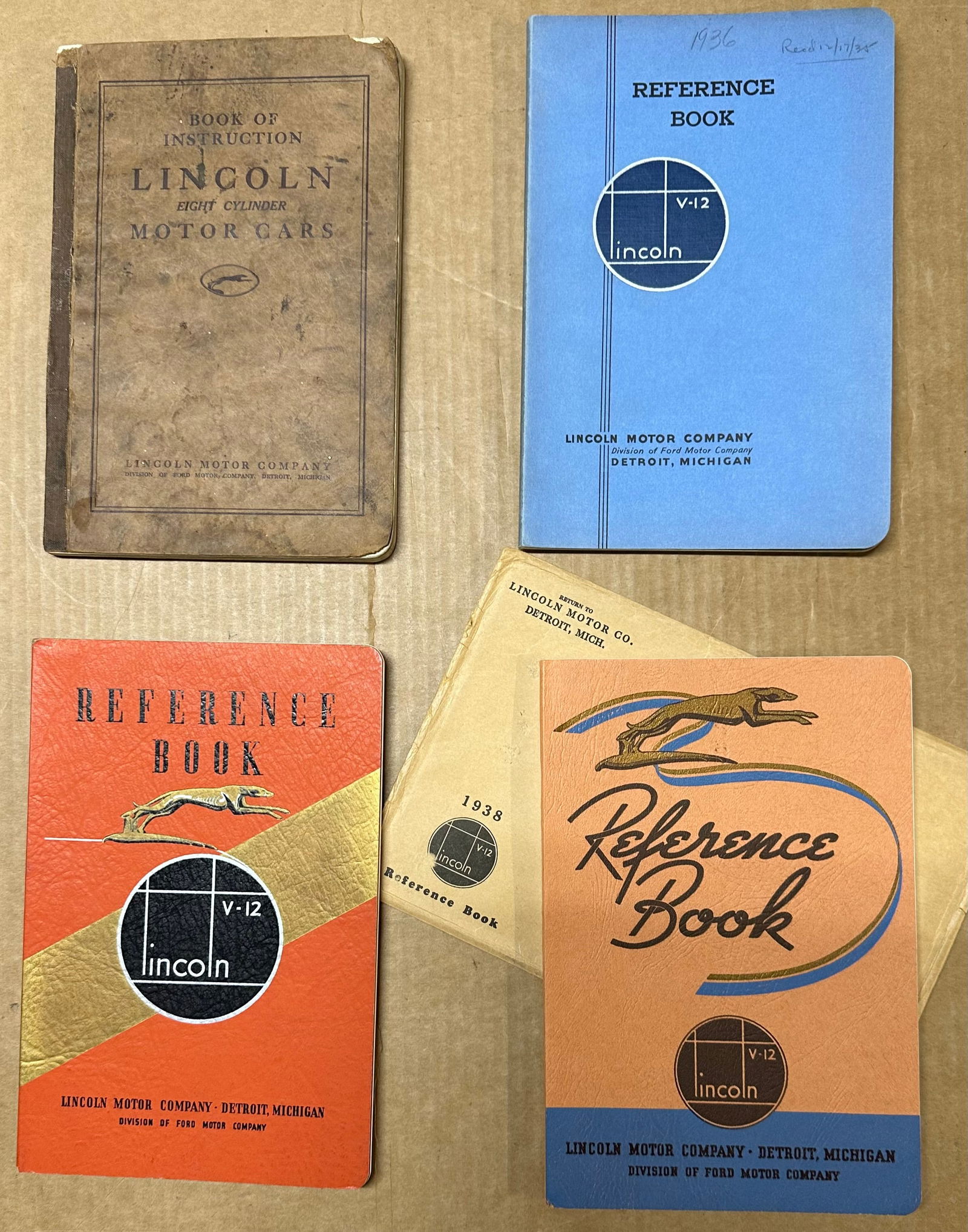 FOUR LINCOLN MODEL K MANUALS - 1932