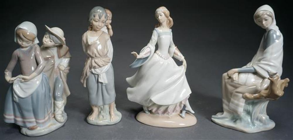 FOUR LLADRO FIGURES OF YOUNG