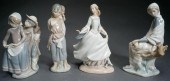 FOUR LLADRO FIGURES OF YOUNG C