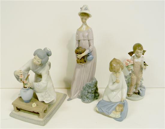 Four Lladro figurines including 