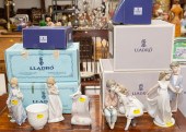 FOUR LLADRO GLAZED PORCELAIN F