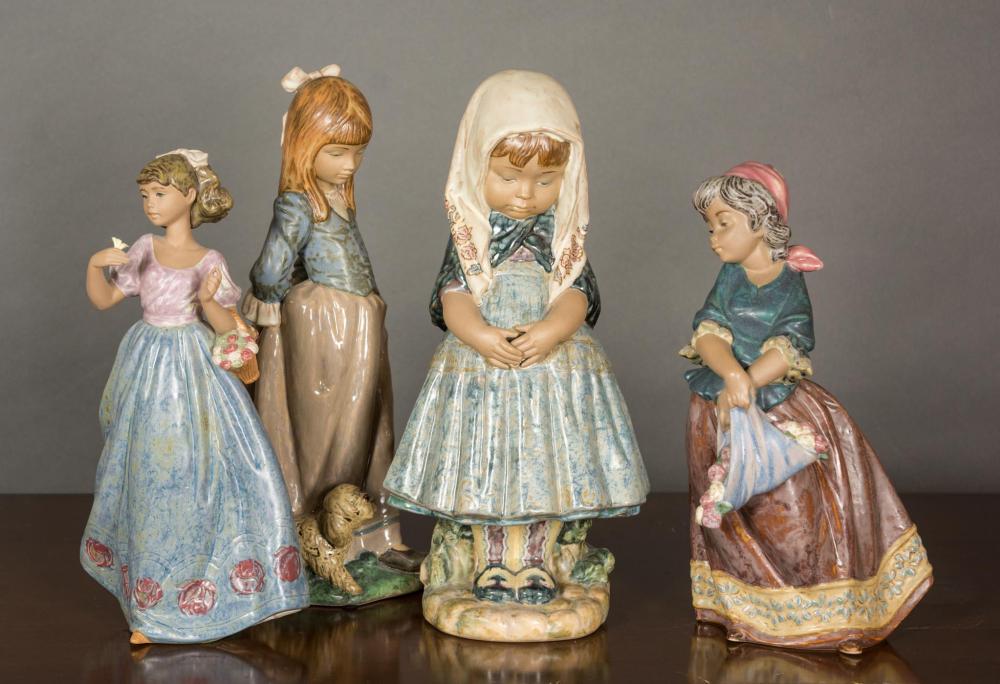 FOUR LLADRO GRES PORCELAIN