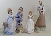 FOUR LLADRO PORCELAIN FIGURESE