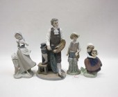 FOUR LLADRO PORCELAIN FIGURINE