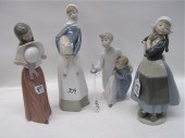 FOUR LLADRO PORCELAIN FIGURINE