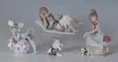 FOUR LLADRO PORCELAIN FIGURINE