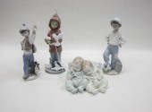 FOUR LLADRO PORCELAIN FIGURINE