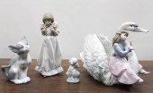 FOUR LLADRO PORCELAIN FIGURINE