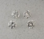 FOUR LOOSE ROUND BRILLIANT-CUT