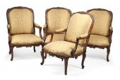 FOUR LOUIS XV STYLE CARVED BEE