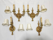FOUR LOUIS XVI STYLE GILT BRON