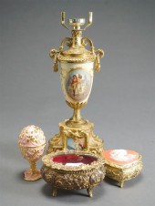 FOUR LOUIS XVI STYLE GILT BRAS