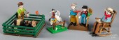 FOUR LUKE GOTTSHALL CARVED GRO