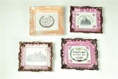 FOUR LUSTER PLAQUES.  England