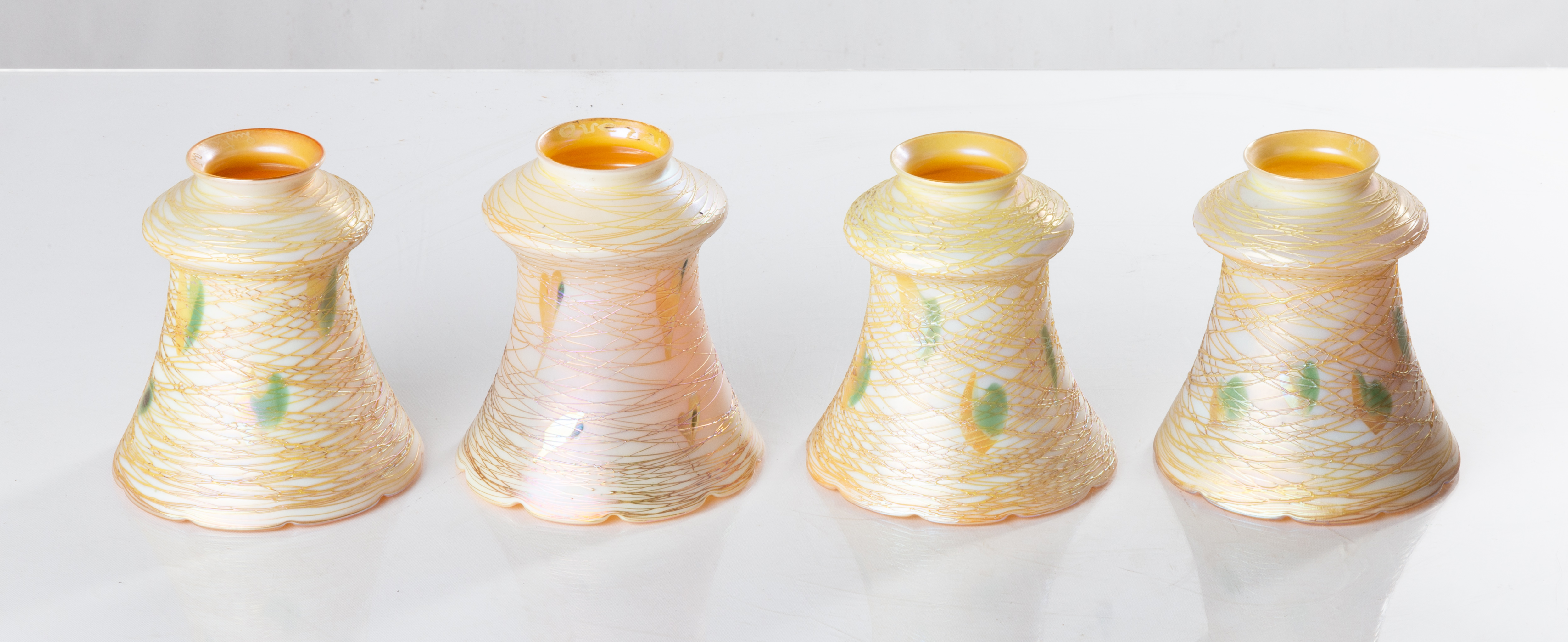 FOUR LUSTRE AURENE ON CALCITE