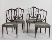 Four Mahogany Dining Chairs In
