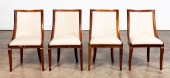 FOUR MAHOGANY FRAMED GONDOLA