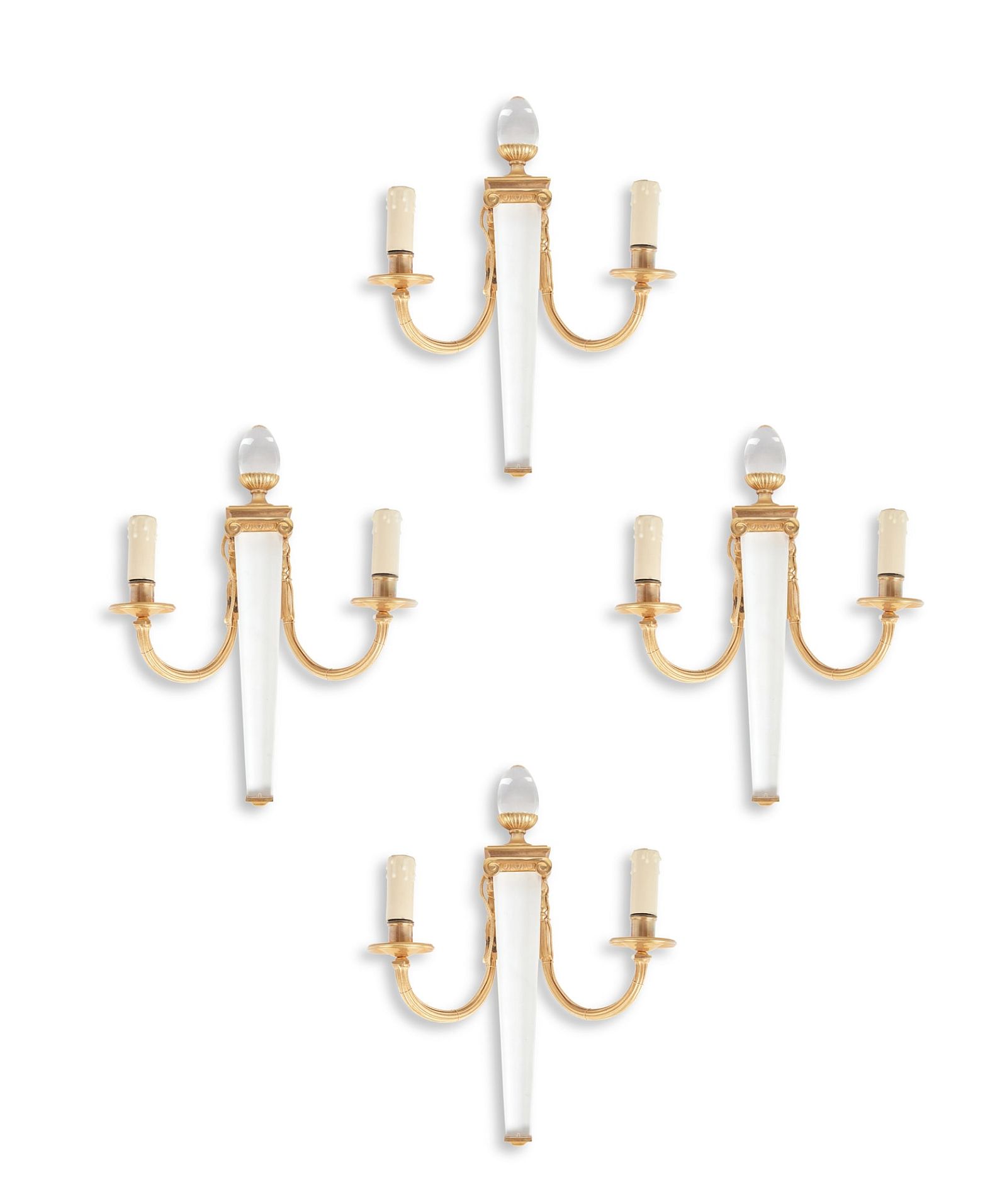 FOUR MAISON BAGUES GILT AND