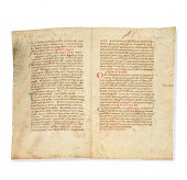 FOUR MANUSCRIPT PAGES FROM CHU