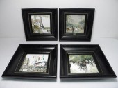 Four Mario Maresca oil on tile