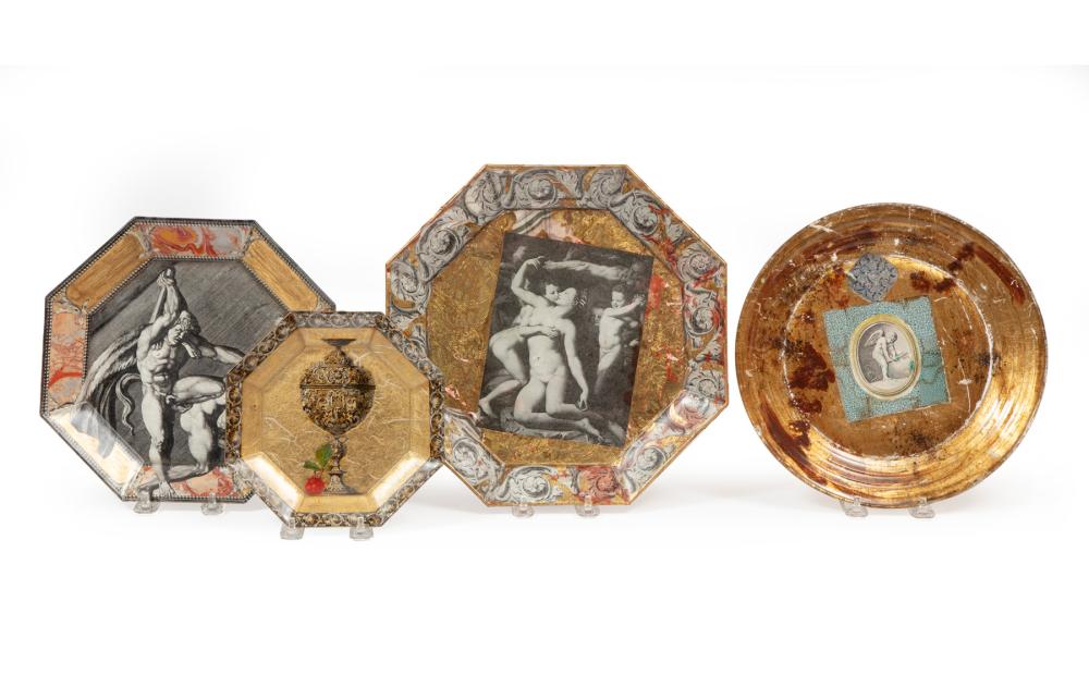 FOUR MARIO VILLA CABINET PLATESFour
