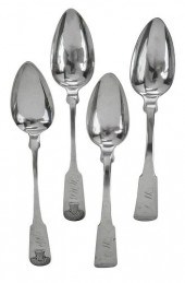 FOUR MARQUAND COIN SILVER SPOO
