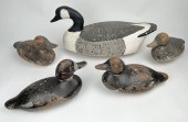FOUR MASON BLUEBILL DECOYS DET
