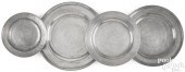 FOUR MASSACHUSETTS PEWTER PLAT