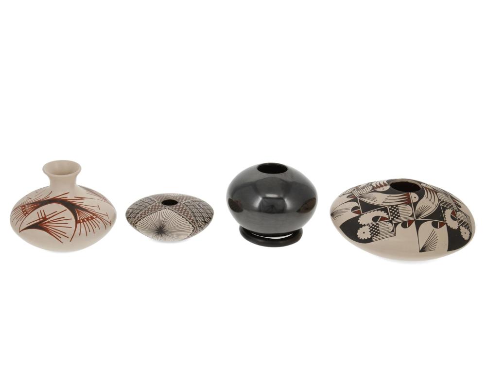 FOUR MATA ORTIZ POTTERY VESSELSFour