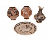 FOUR MATA ORTIZ POTTERY VESSEL