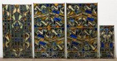 FOUR MAX INGRAND LEADED GLASS