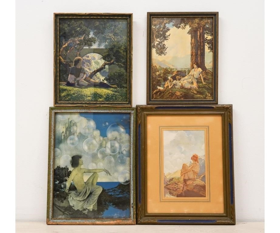 Four Maxfield Parrish prints to